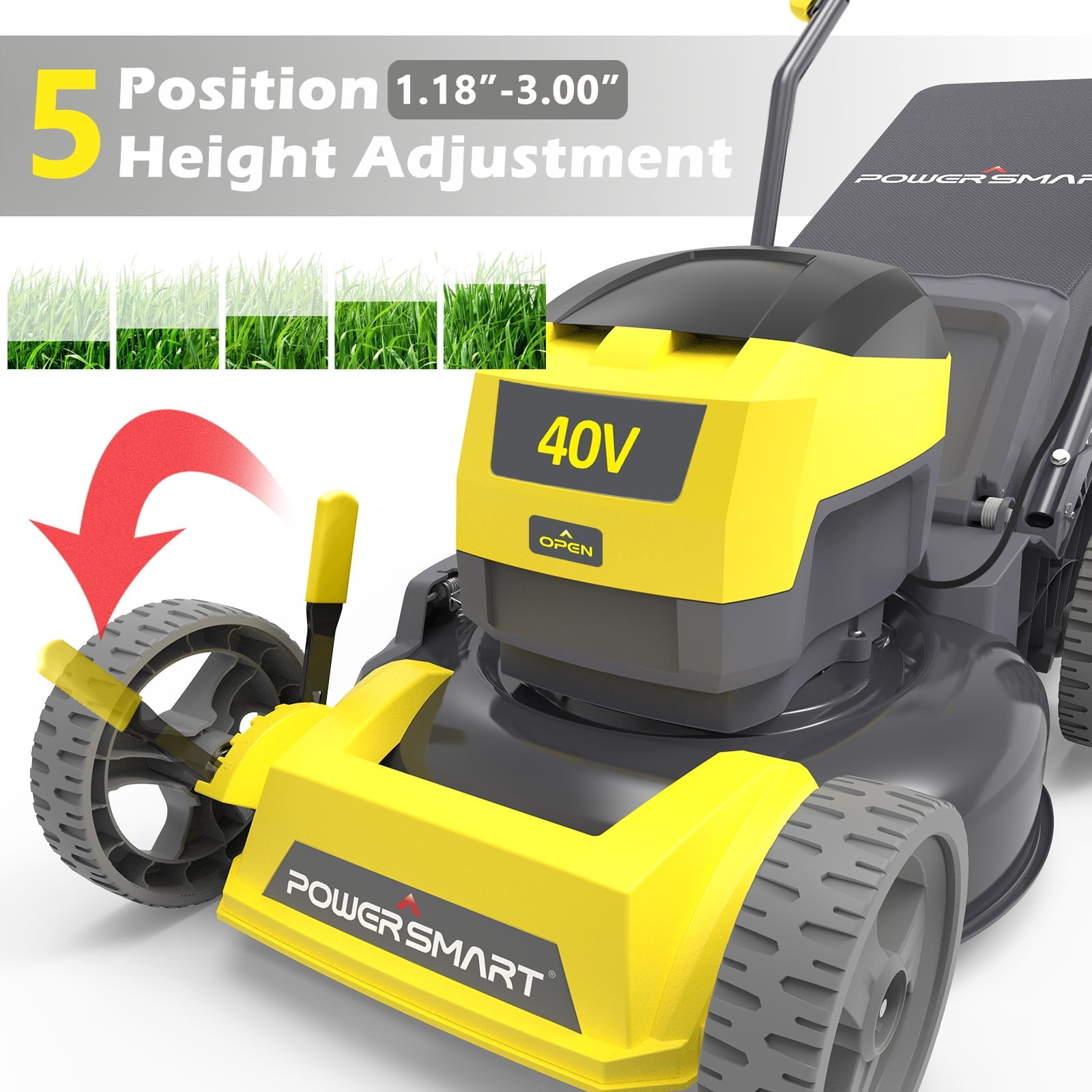 PowerSmart 40V Push Lawn Mower Kit with Leaf Blower (2-Tool)