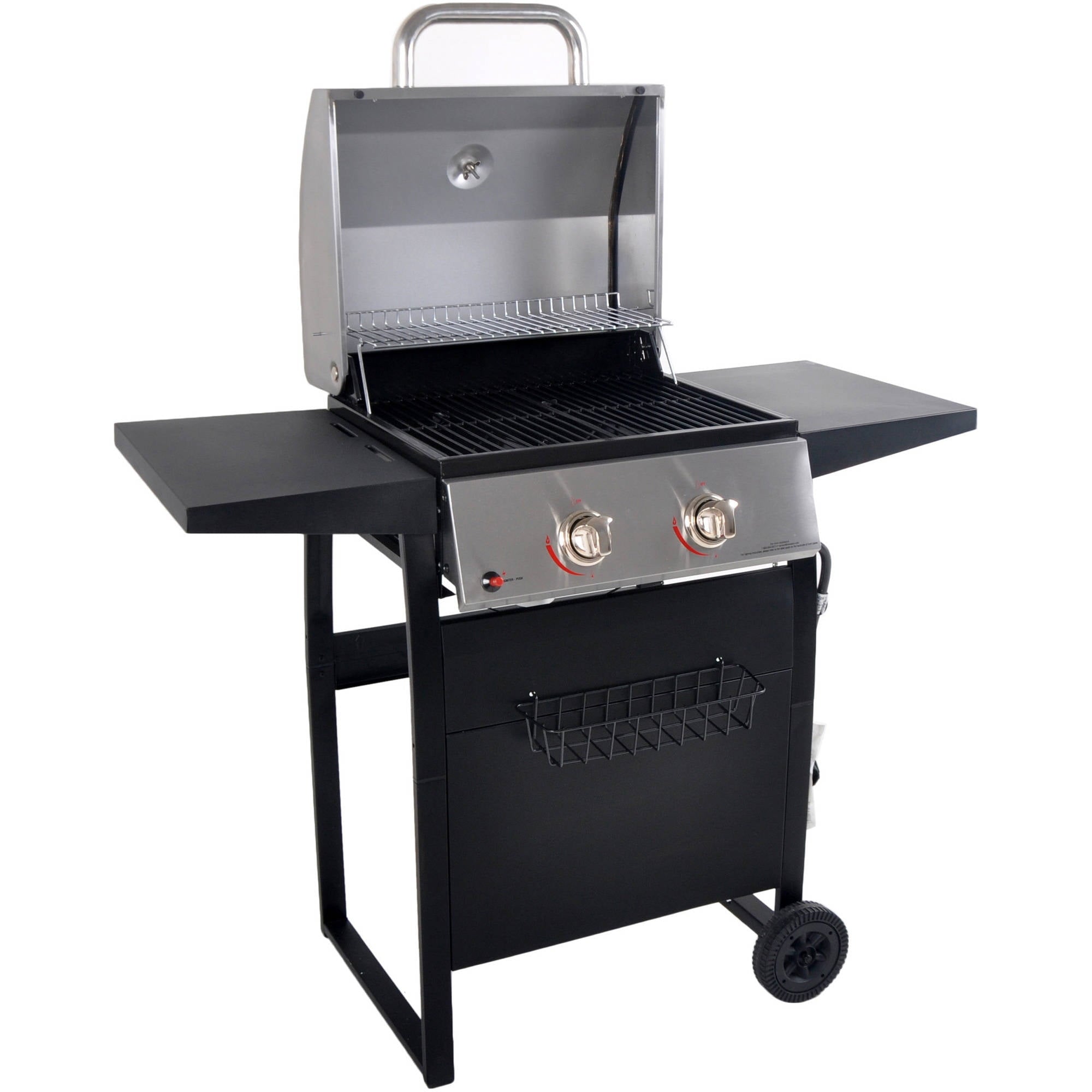 RevoAce 2-Burner Space Saver Propane Gas Grill, Stainless and Black, GBC1705WV