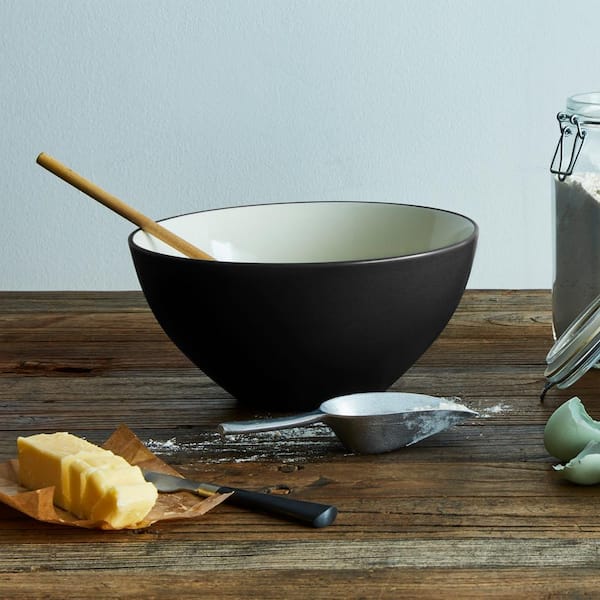 Colorwave Graphite Black Stoneware 3-Piece Bowl Set (sm, med, lrg)