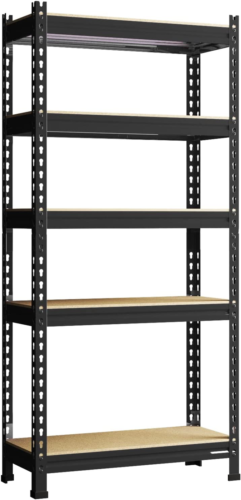 Storage Shelves 5 Tier Adjustable Garage Storage Shelving, Heavy Duty Metal Stor