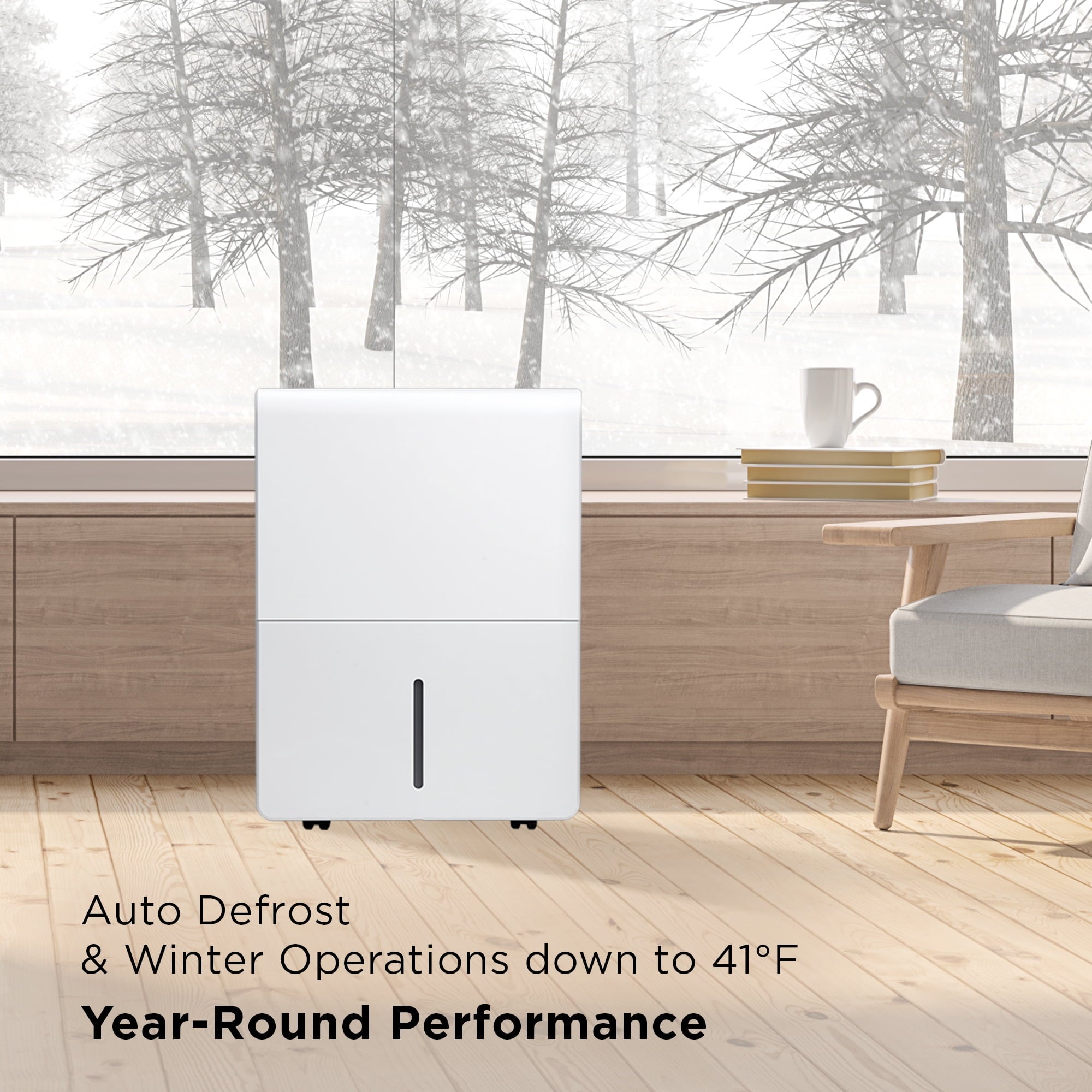 TCL 50 Pint Smart Dehumidifier with Pump, White, W50D9P2