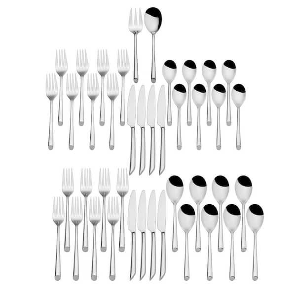 Wave 42-pc Forged Flatware Set, Service for 8, Stainless Steel