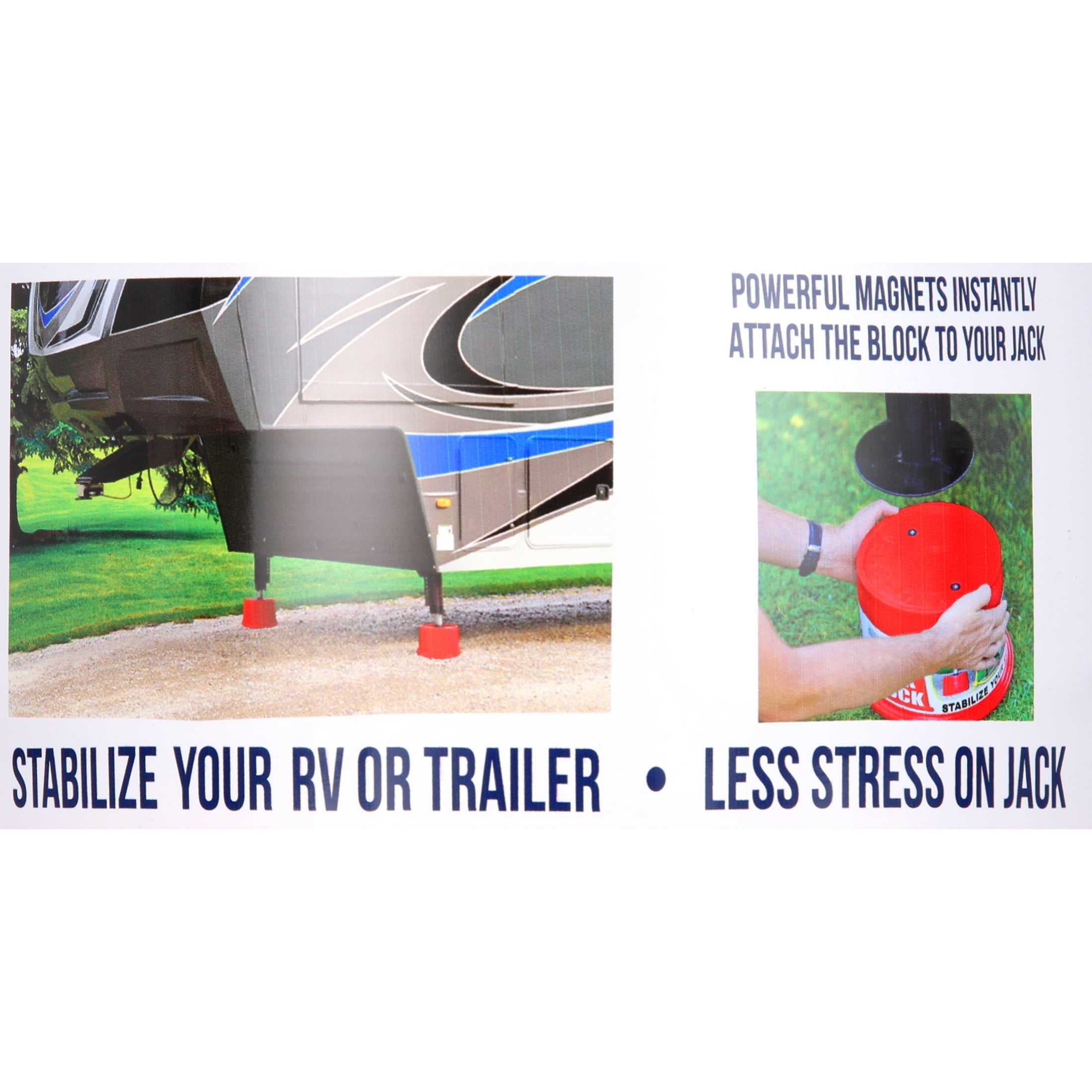 Andersen Manufacturing Trailer Jack Block with Magnets 3608-M