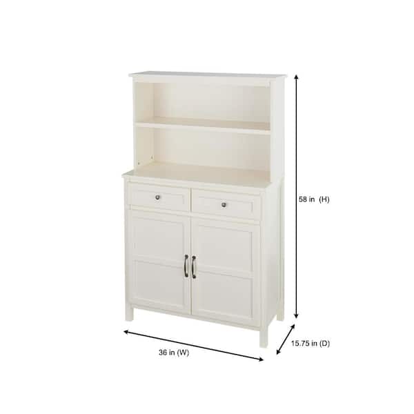 Ivory Wood Transitional Kitchen Pantry (36 in. W x 58 in. H)