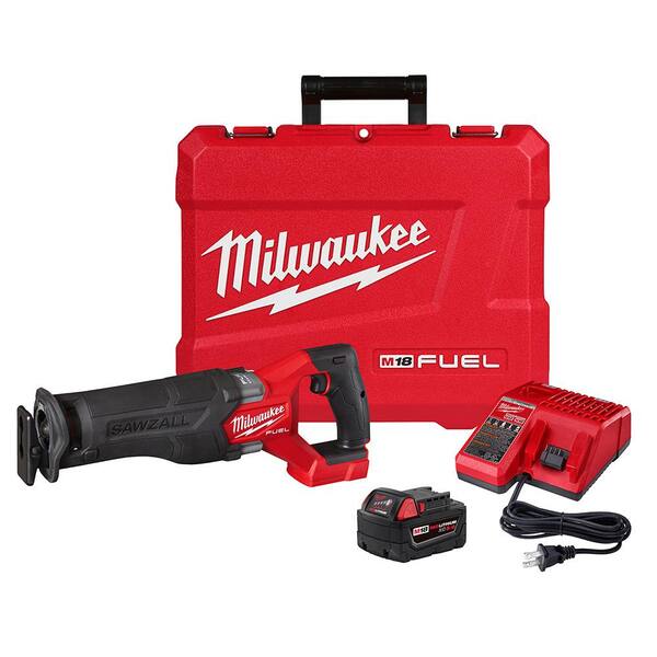 M18 FUEL 18V Lithium-Ion Brushless Cordless SAWZALL Reciprocating Saw Kit W/one 5.0 Ah Batteries, Charger and Case