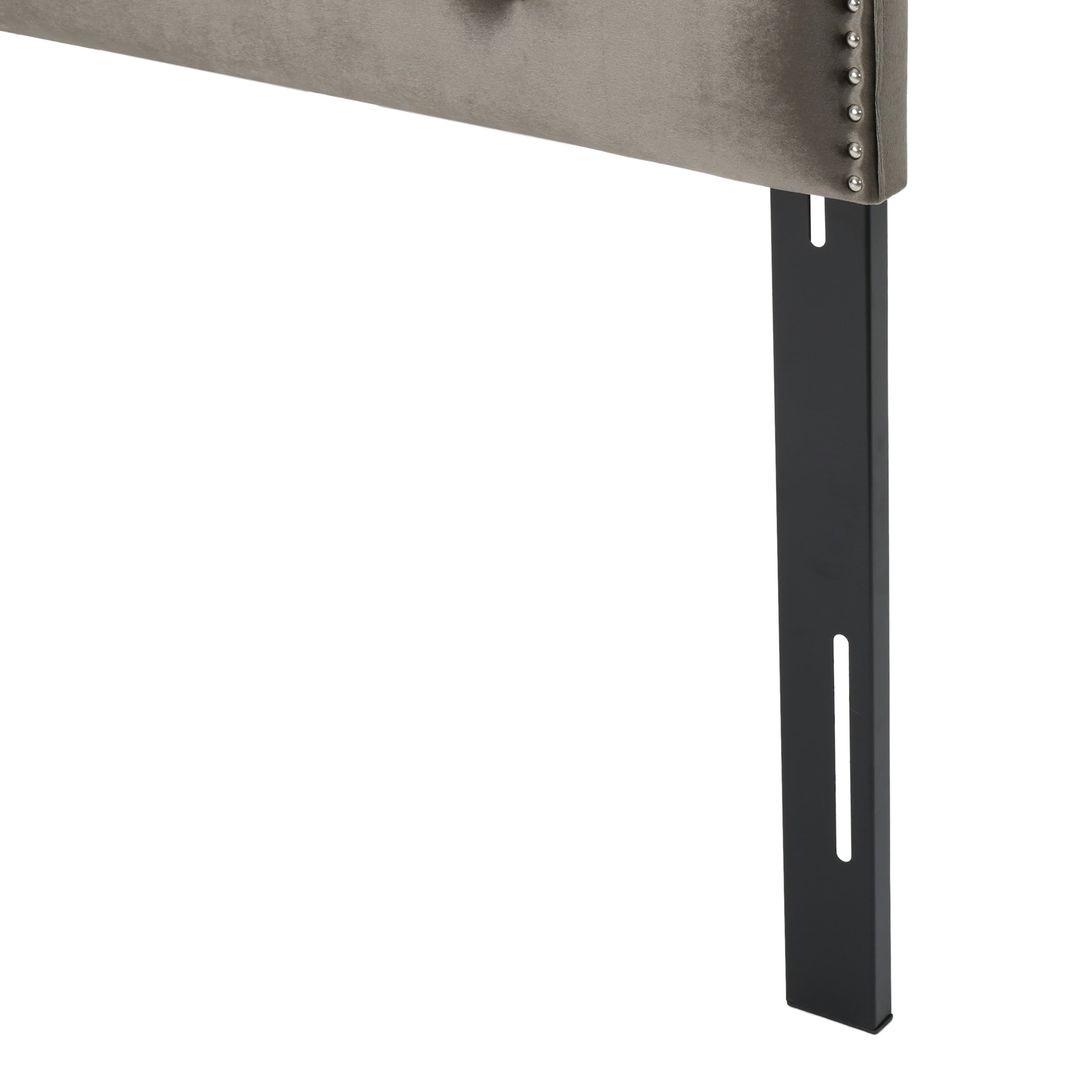 Noble House Miller Velvet Queen/Full Headboard, Grey