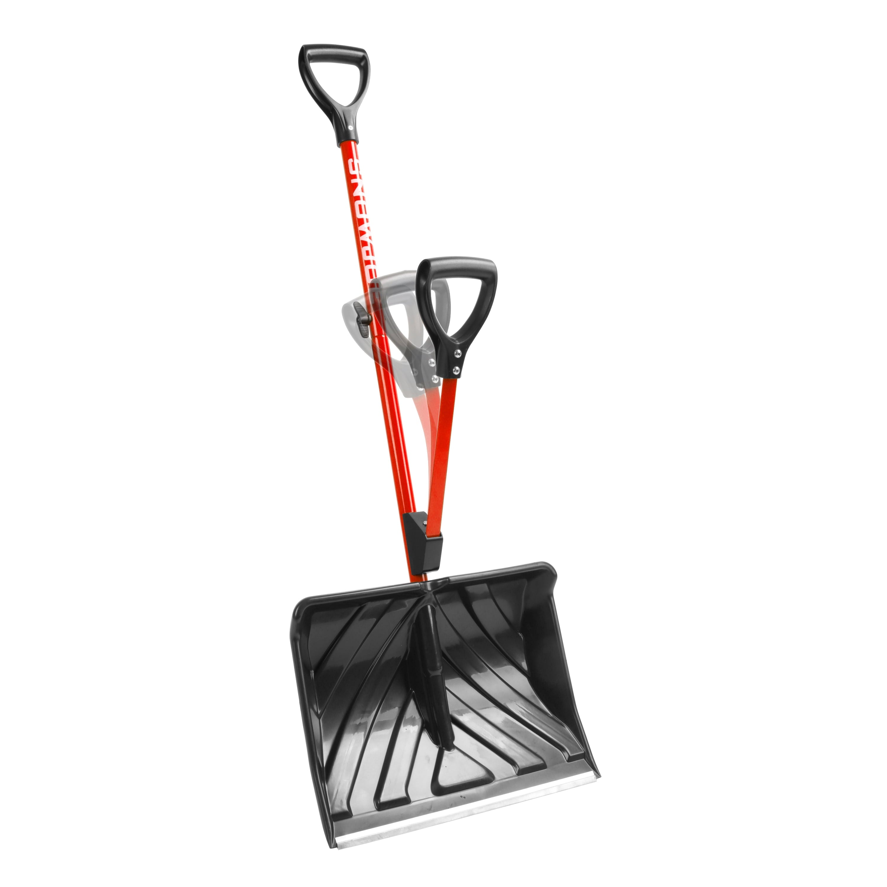 Snow Joe Shovelution Strain-Reducing Snow Shovel, 18-Inch, Spring Assisted Handle (Red)
