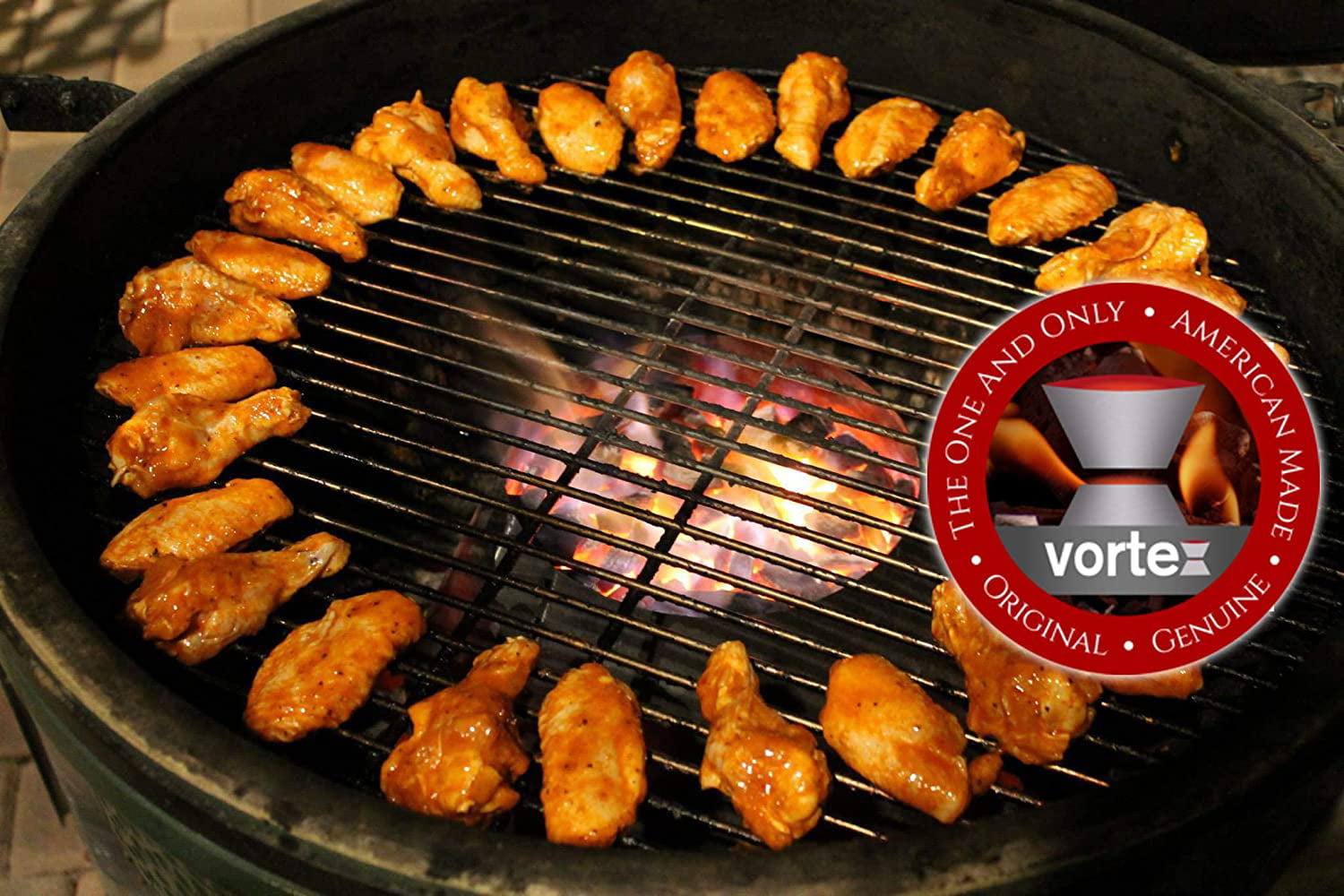 BBQ Vortex for Weber Kettle 22 26.75 WSM smokey mountain Medium Kamado Big Green Egg