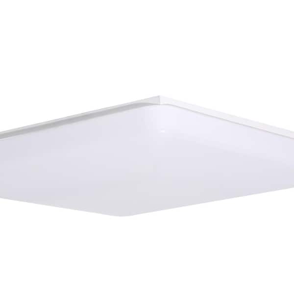 15 in. White LED Low-Profile Residential Square Flush Mount