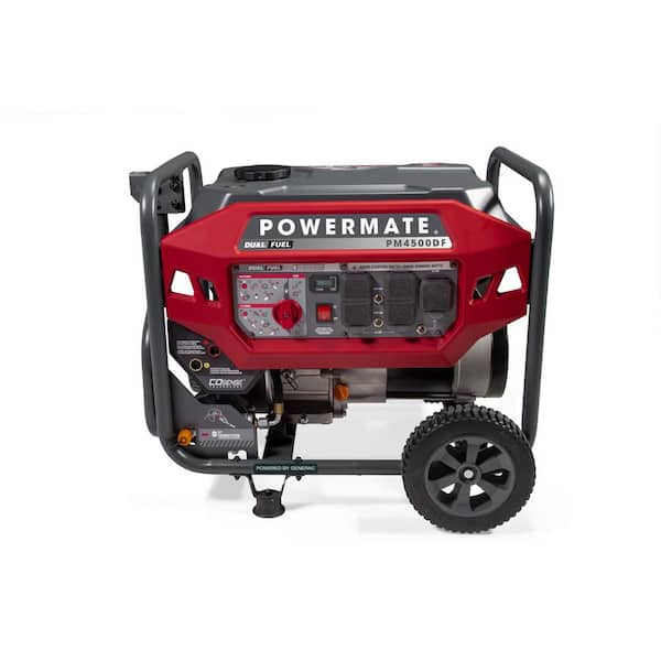 PM4500DF 3600-Watt Recoil Start Gasoline/Propane Dual Fuel Portable Generator with CO-Sense, 49-ST/CSA