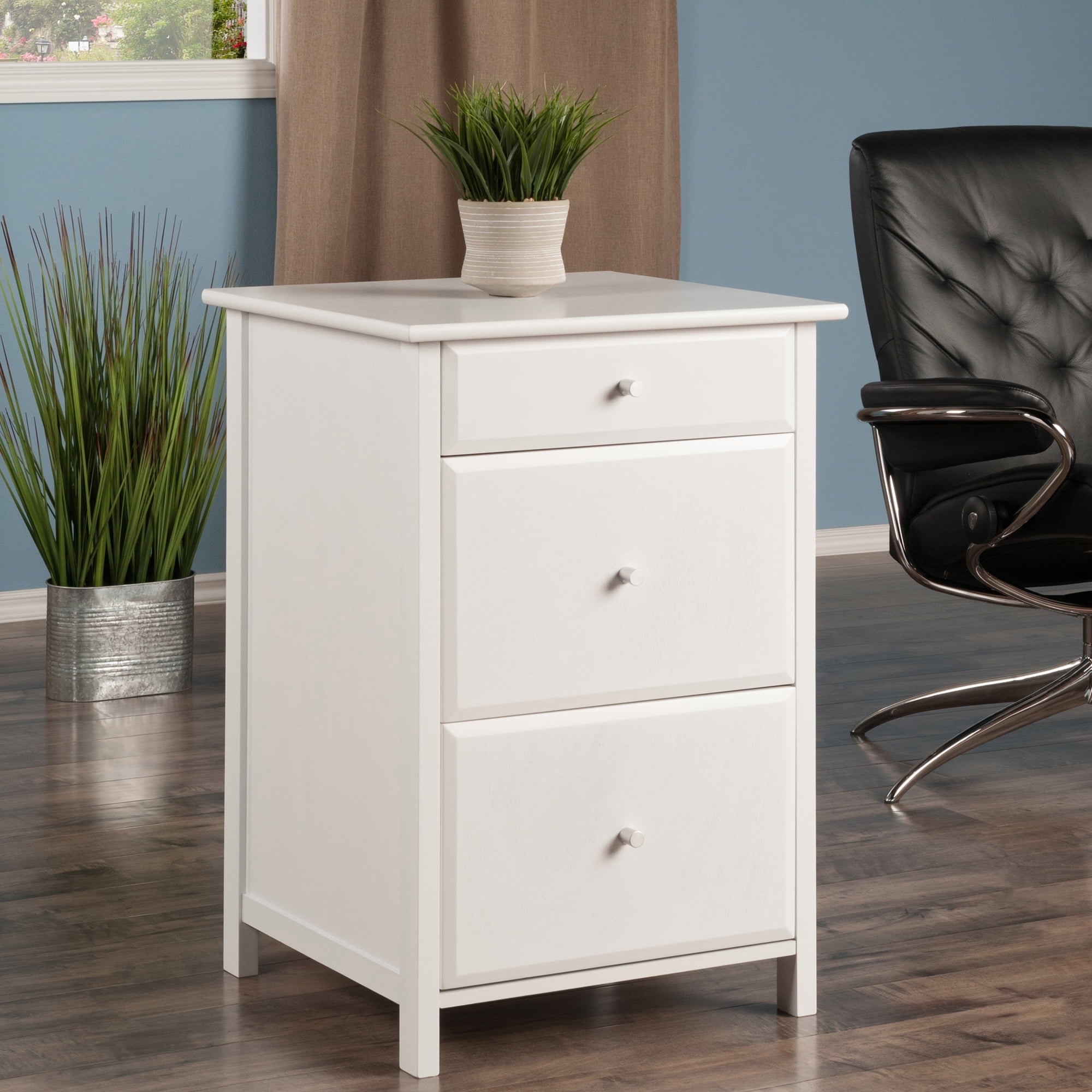 Winsome Wood Delta Home Office File Cabinet, White Finish