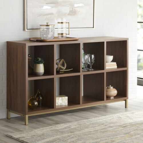 Better Homes & Gardens 8-Cube Organizer with Metal Base, Vintage Walnut