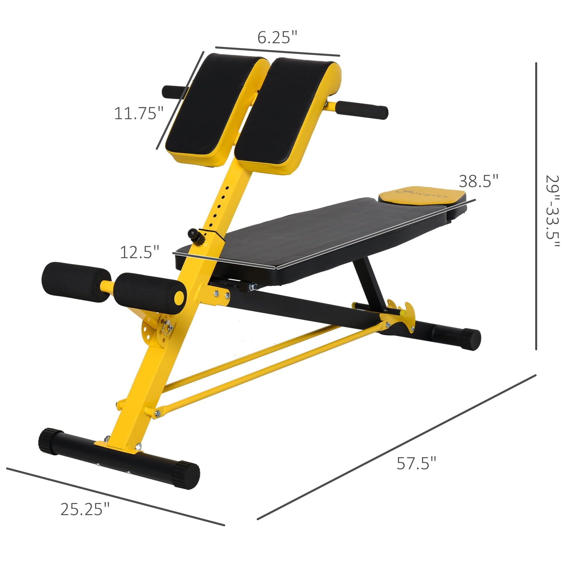 Soozier Upgraded Multi-Functional Hyper Extension and Dumbbell Weight Bench Adjustable Roman Chair Ab Sit-up Decline Flat