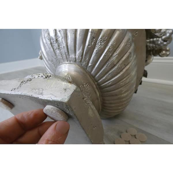 Assorted Beige Heavy-Duty Self-Adhesive Strips, Round and Rectangular Felt Furniture Pads Value Pack (27-Piece)