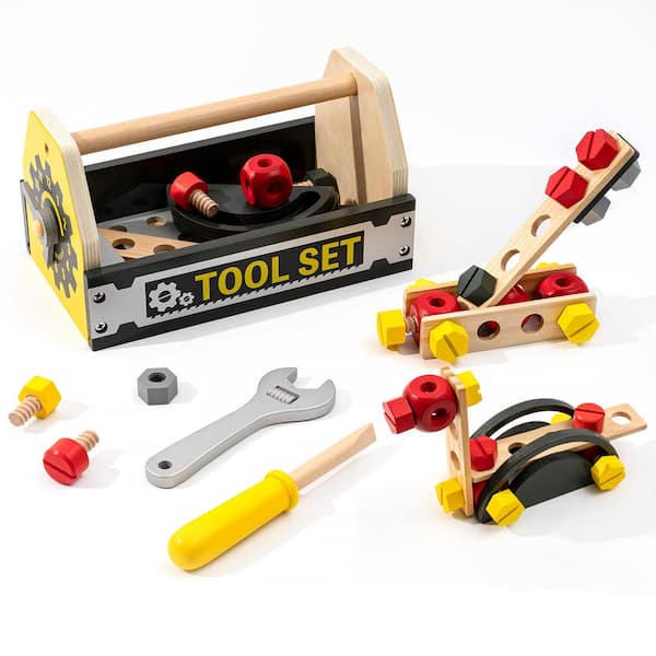 Wooden Tool Toy Kit for Children Over 3-Years Old,Kids Toys
