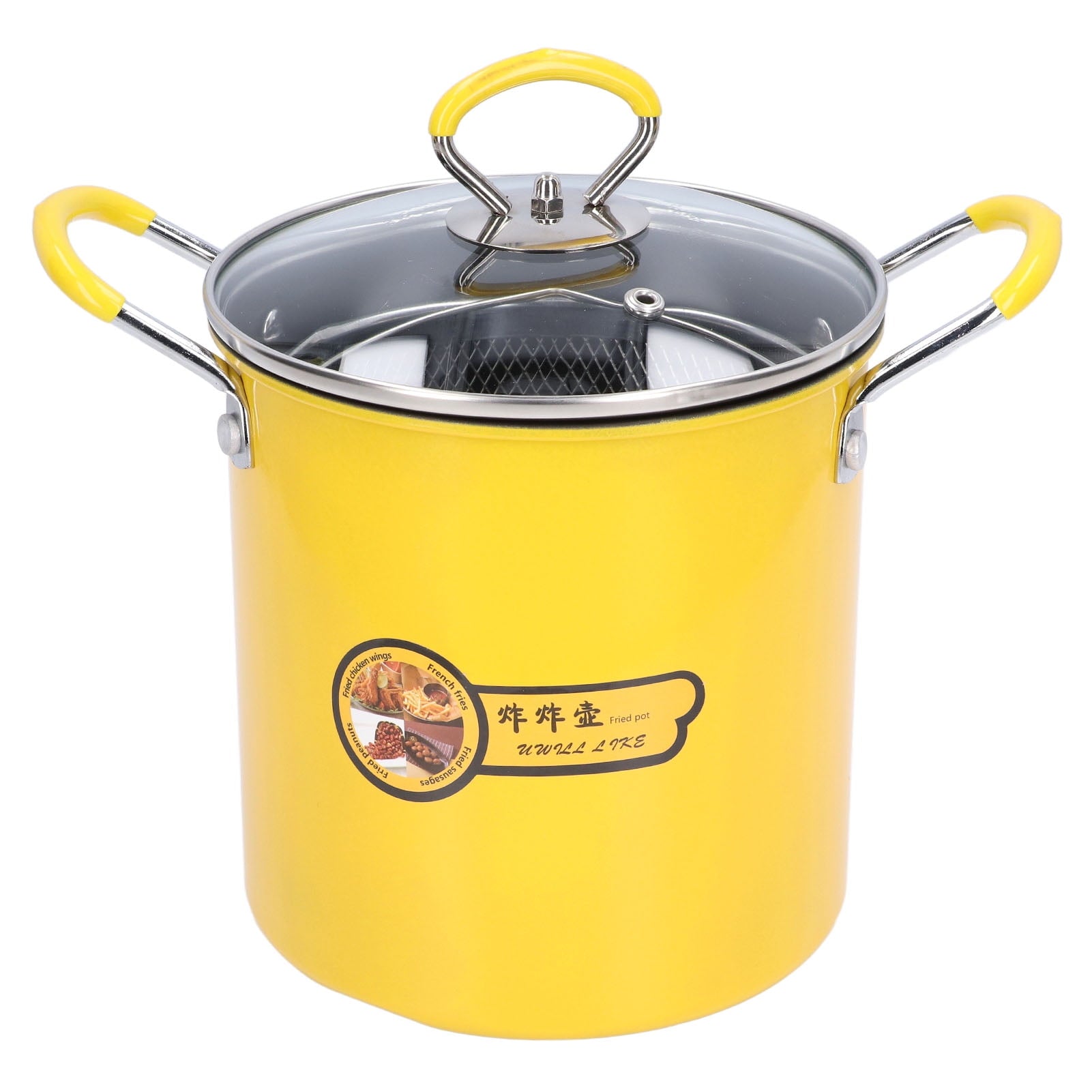 Deep Fryer Pot, 3L Fryer Pot Nonslip For Induction Cookers