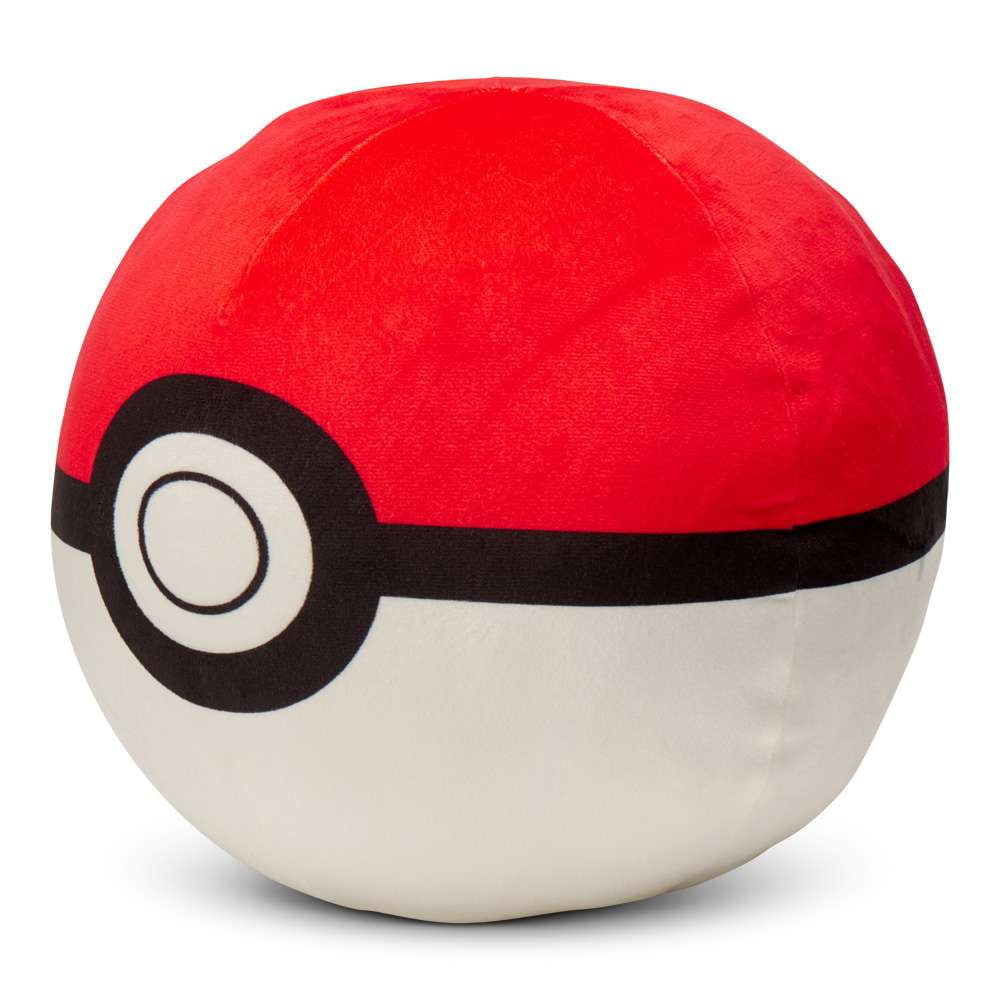 Pokemon Pokeball Round Cloud Pillow, 11 x 11, Red