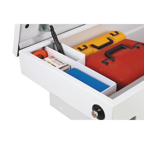 58-1/2 in. White Steel Pushbutton Gear-Lock™ Innerside Top Mount Truck Tool Box with Mounting Kit