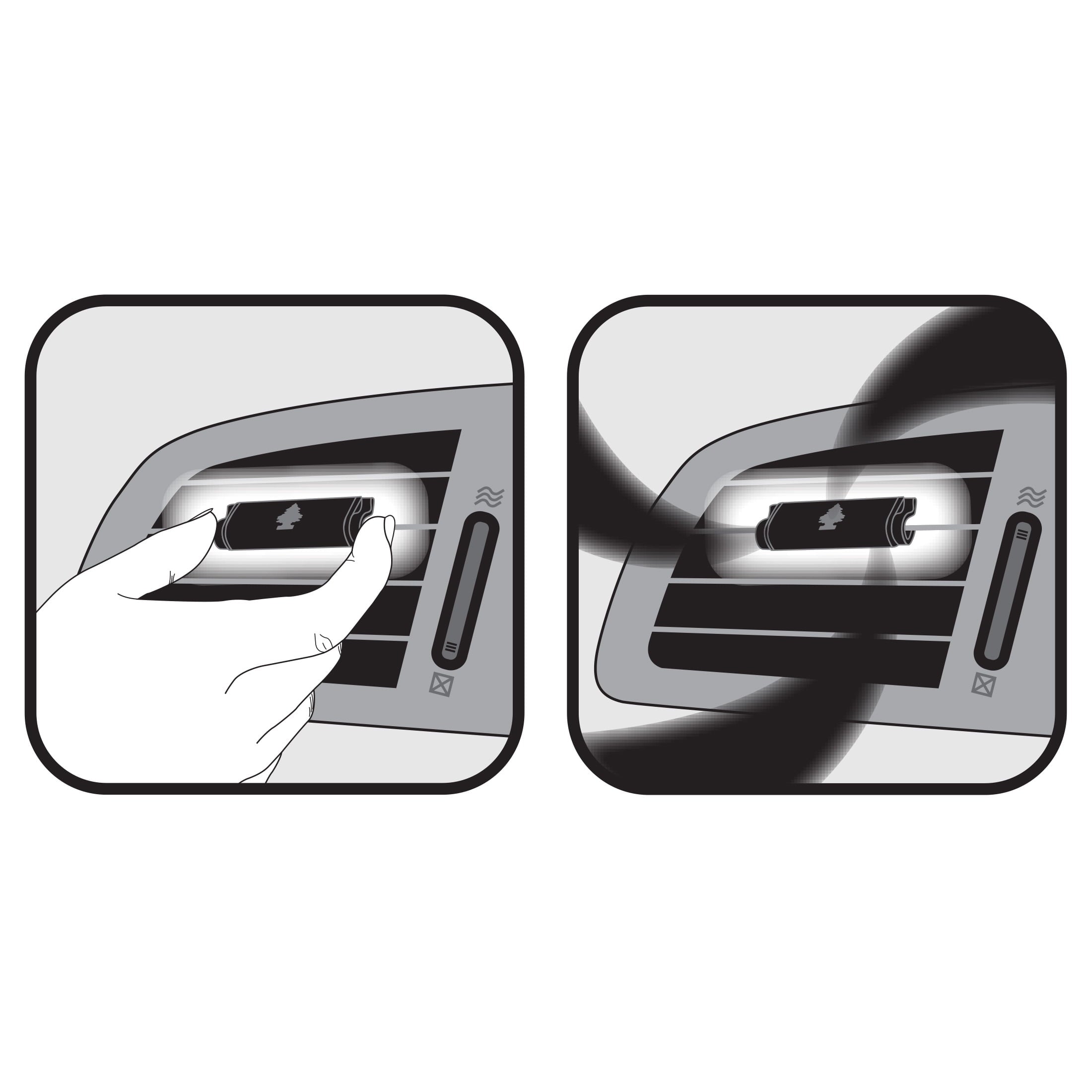 Little Trees Air Freshener Vent Wrap Black Ice 4-Pack