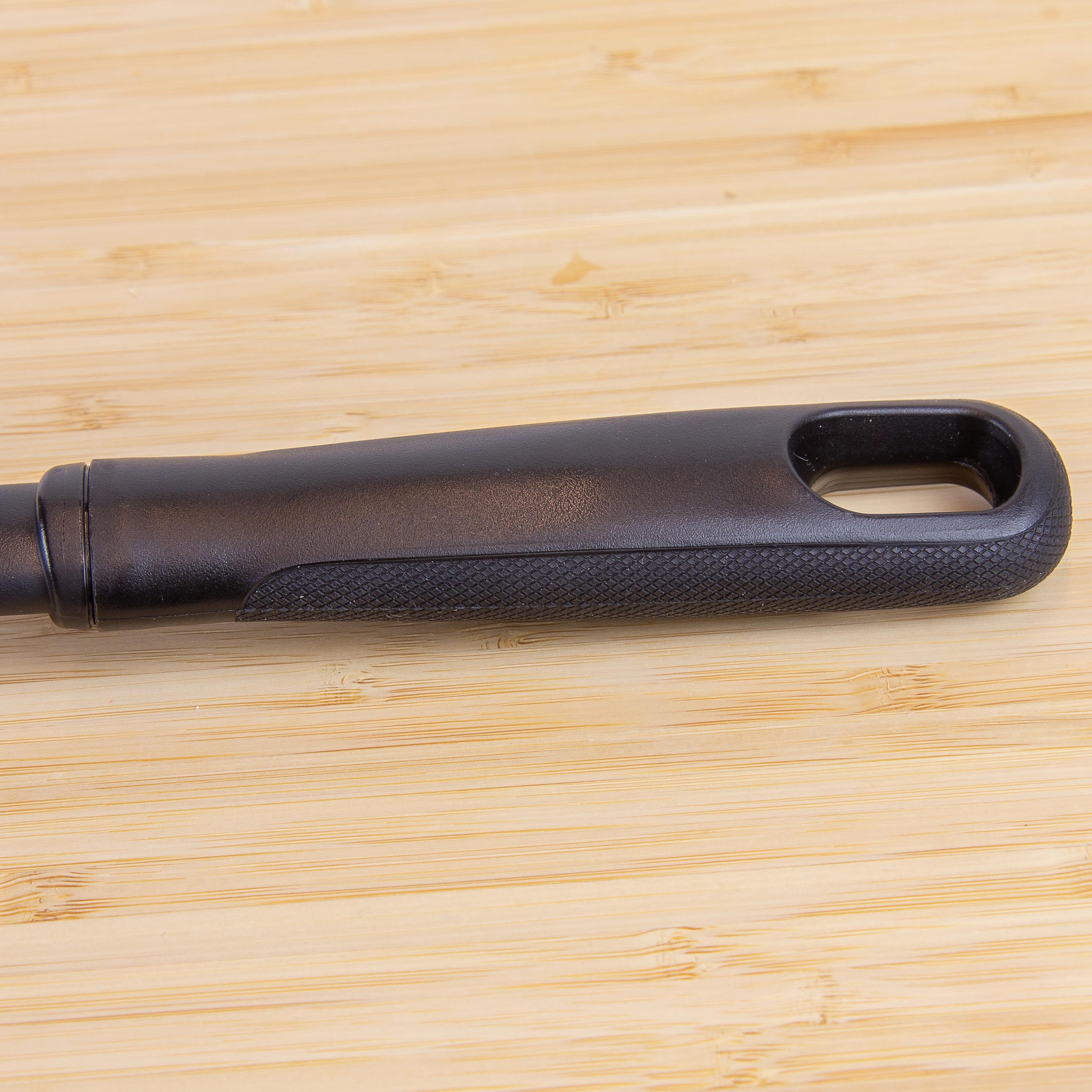 Mainstays Slotted Plastic Spoon, Soft-Grip Black Handle, Nylon Head