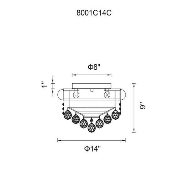 Empire 4 Light Flush Mount With Chrome Finish