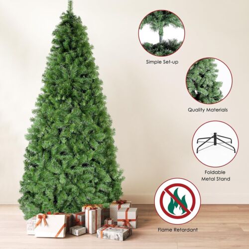 Green Spruce Realistic Artificial Holiday Christmas Tree with Stand