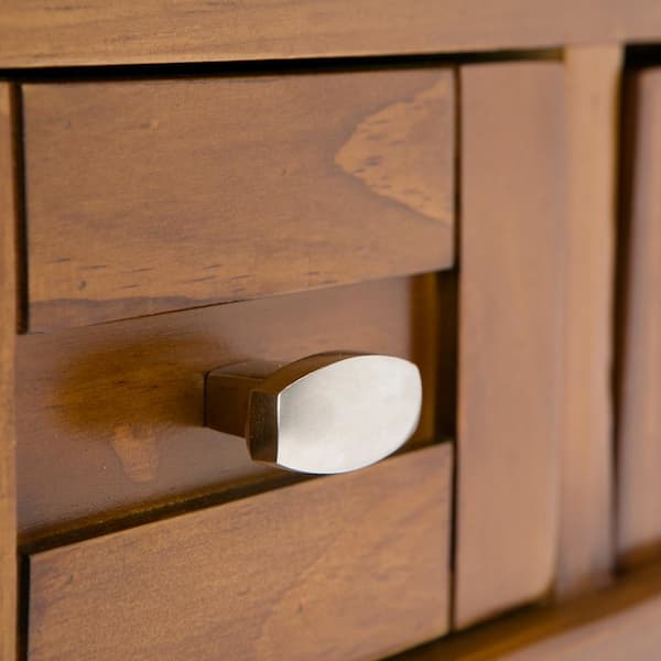 Warm Shaker Solid Wood Transitional 48 in. Wide Writing Office Desk in Light Golden Brown