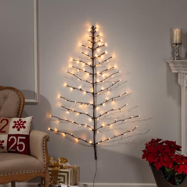 4-Foot High Electric Tree Shape Birch Wall Hanging