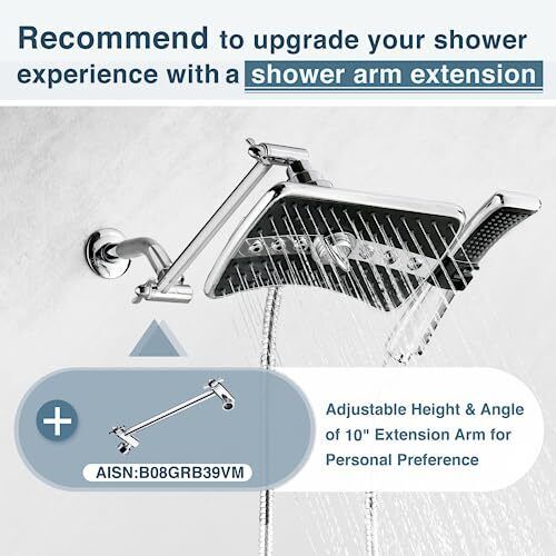 BRIGHT SHOWERS Dual Shower Head Combo Set, Handheld Showerhead Rainfall Showe...