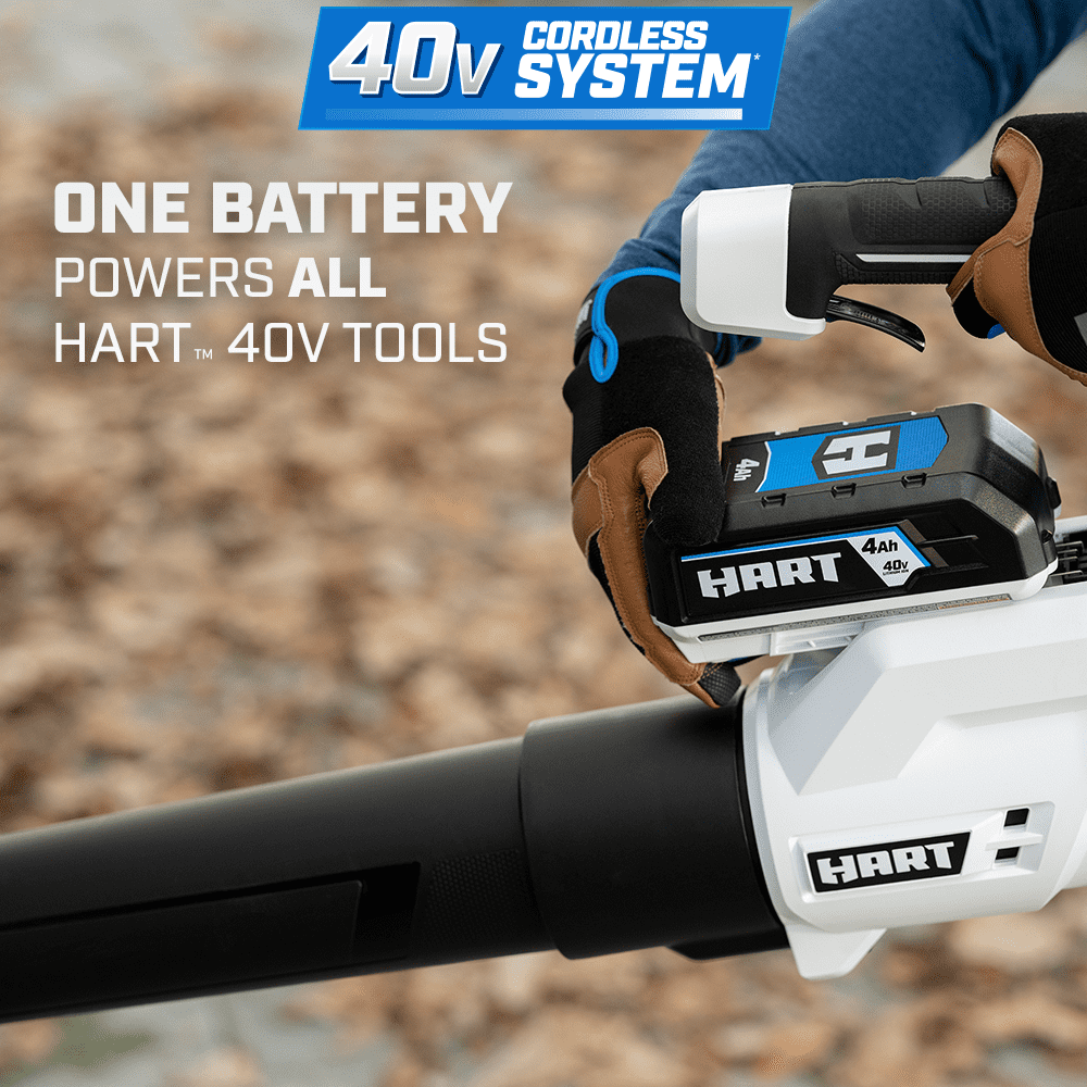 HART 40-Volt 120 MPH at 450 CFM Battery-Powered Axial Blower Kit, (1) 4.0Ah Lithium-Ion Battery