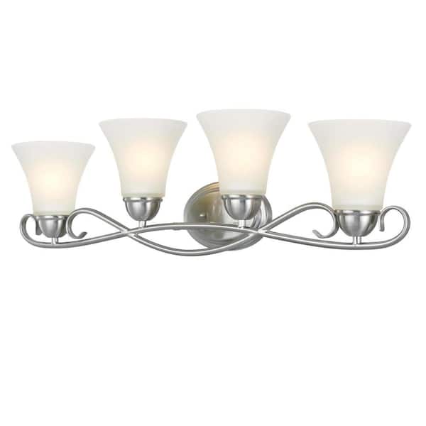 Dunmore 4-Light Brushed Nickel Wall Mount Bath Light