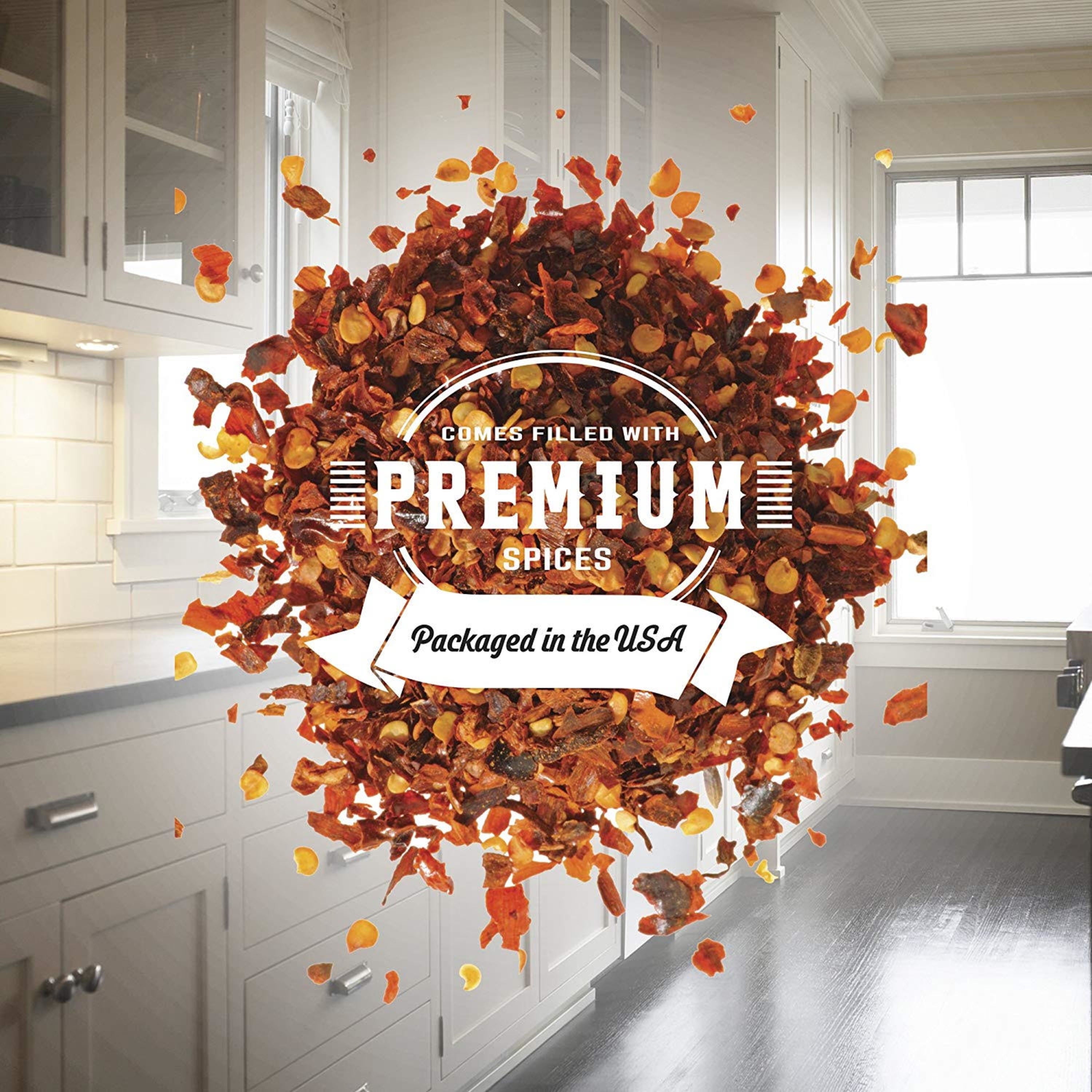 Kamenstein Filled 16 Jar Chrome Wire Revolving Spice Rack