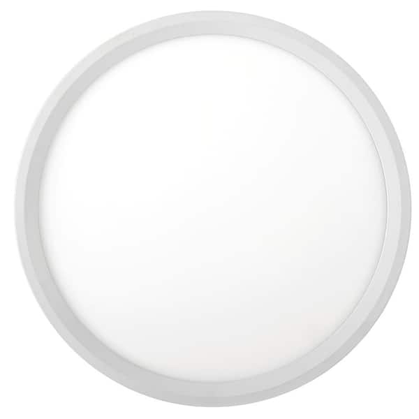 13 in. Low Profile White Closet Light LED Flush Mount Ceiling Light 1350 Lumens 17-Watts 3000K 4000K 5000K Dimmable