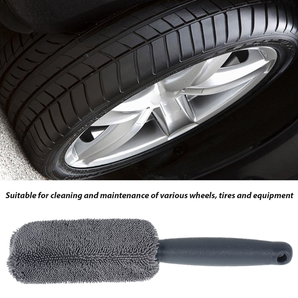 Car Wheel Rim Wash Cleaning Brush Microfiber Tire Duster Cleaner Auto Detailing Washing Tool