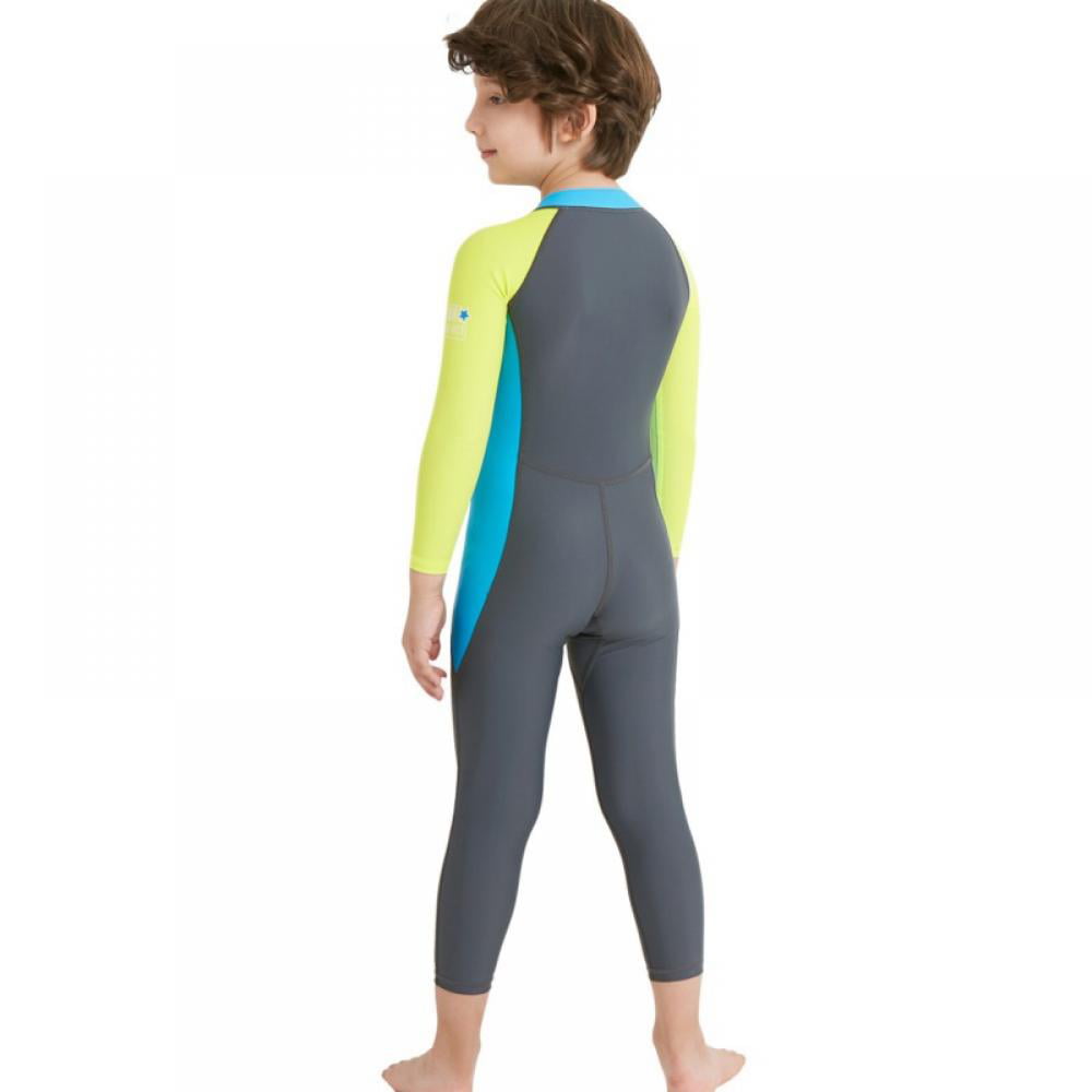 Kids Girls Boys UV Protection Swimsuits 2.5mm Neoprene Keep Warm Wetsuit Long Sleeves Diving Suits