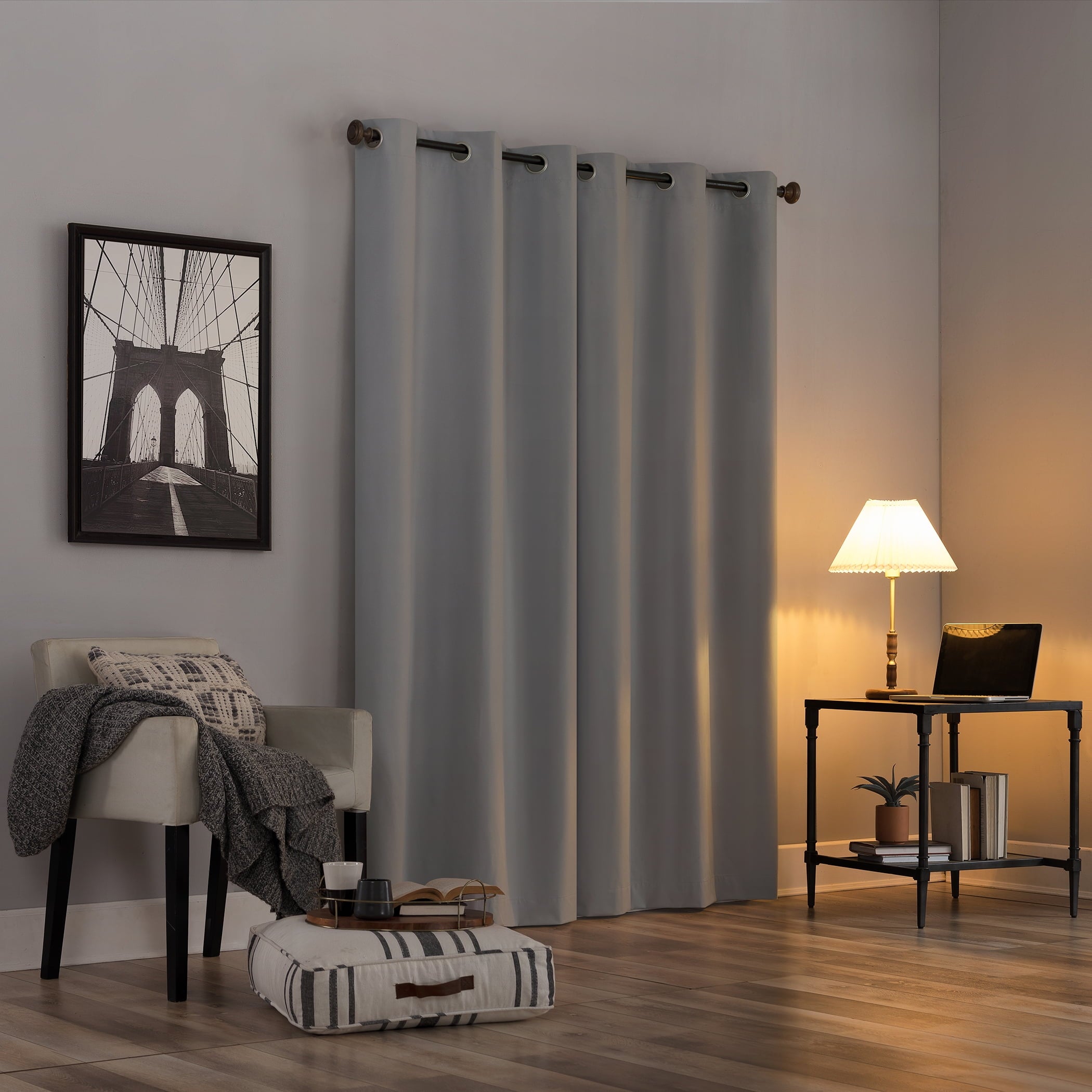 Sun Zero Cyrus Thermal 100% Blackout Grommet Curtain Panel, 40