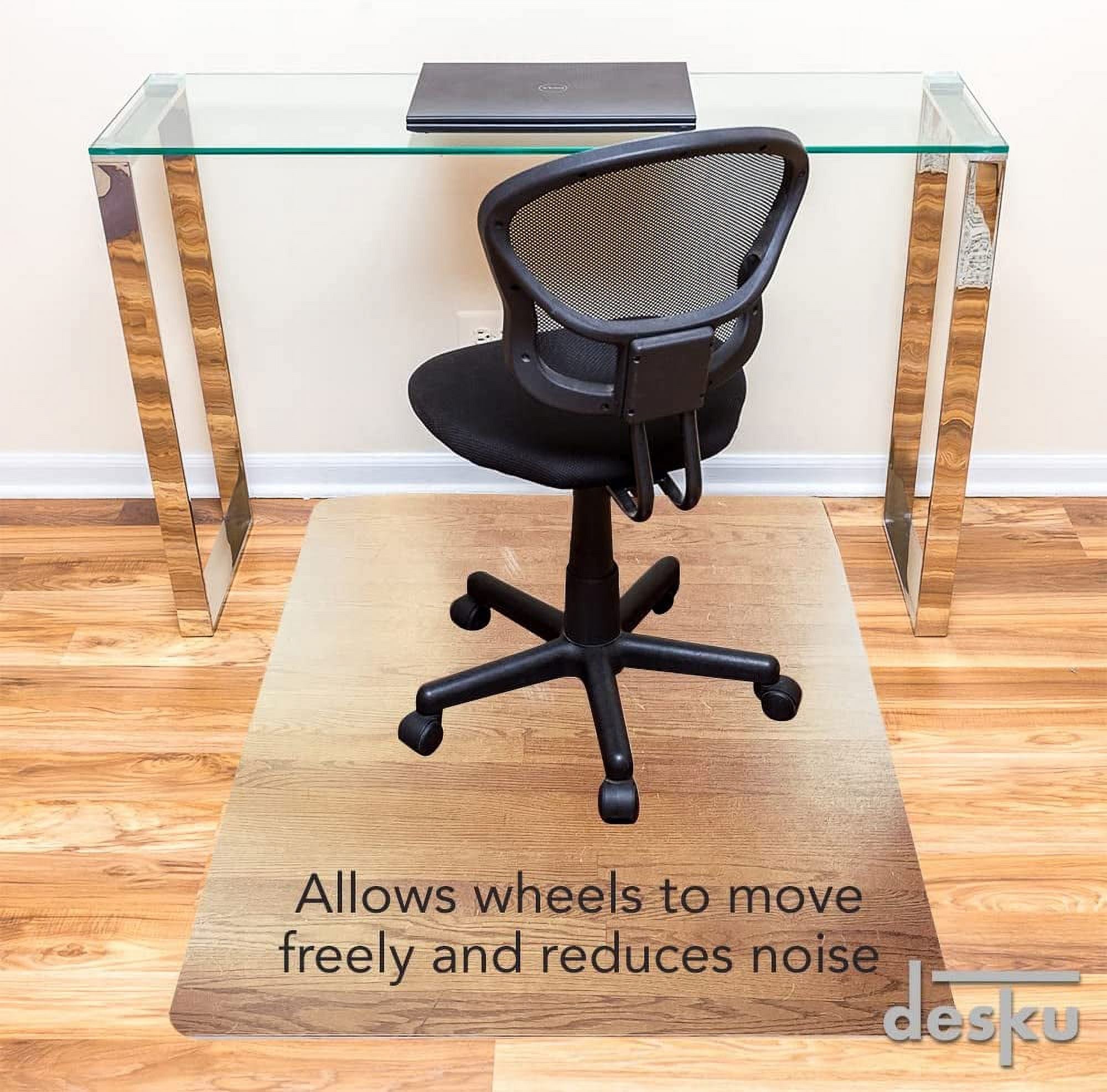 DESKU Office Desk Chair Mat – PVC Mat for Hard Floor Protection, Clear, 30 Inches x 48 Inches, Made in The USA, Home Office Supplies