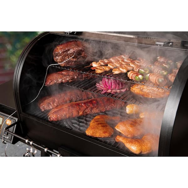 Rider 1200 DLX Pellet Grill and Smoker in Black with 1,234 sq. in. Cooking Space