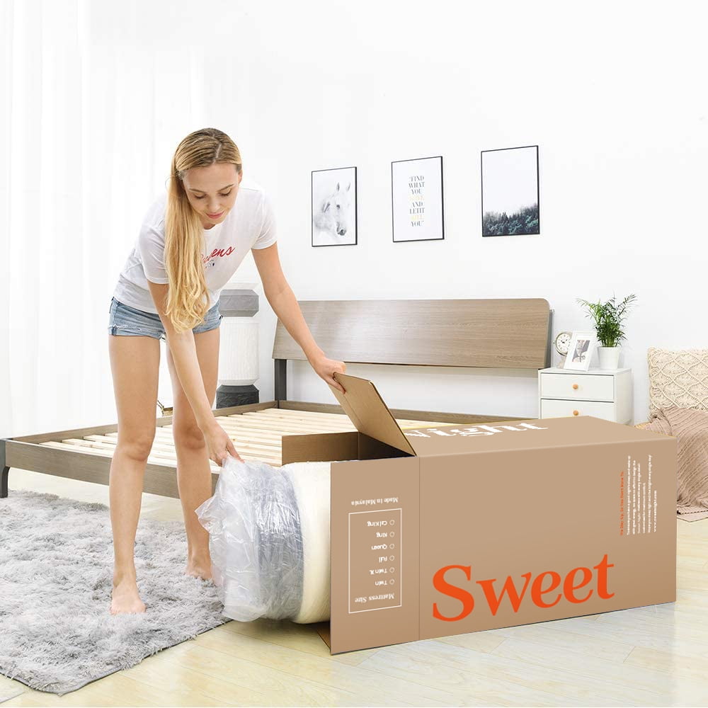 Island 10-Inch Pocket Spring Hybrid Mattress in a Box, Queen Mattress