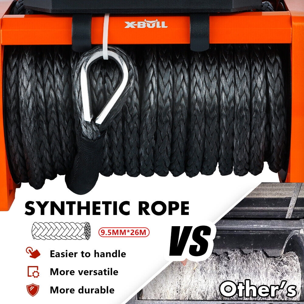 X-BULL Electric Winch 13000lb Winch 12V Synthetic Rope Trailer Towing Truck Off-road Jeep Winch With Wireless Remote