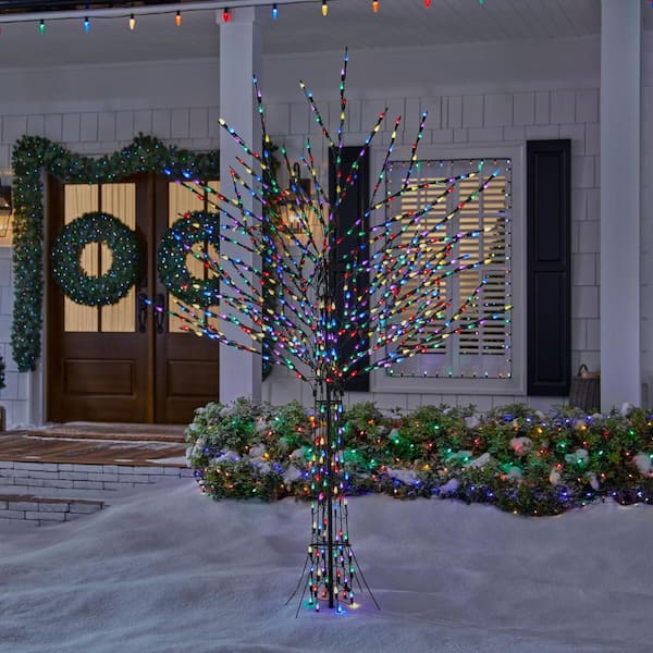 8 ft. Bare Branch Prelit Multi LED Artificial Christmas Tree