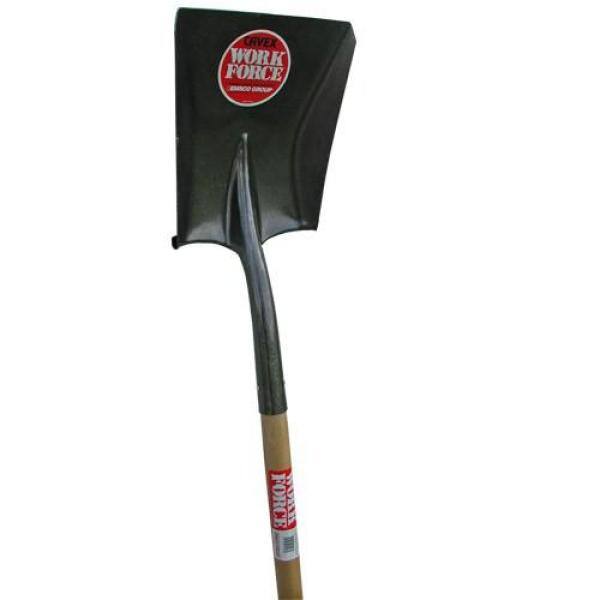 48 in. Square Point Shovel with Fiberglass Handle - Heavy-Duty 16-Gauge Steel Head