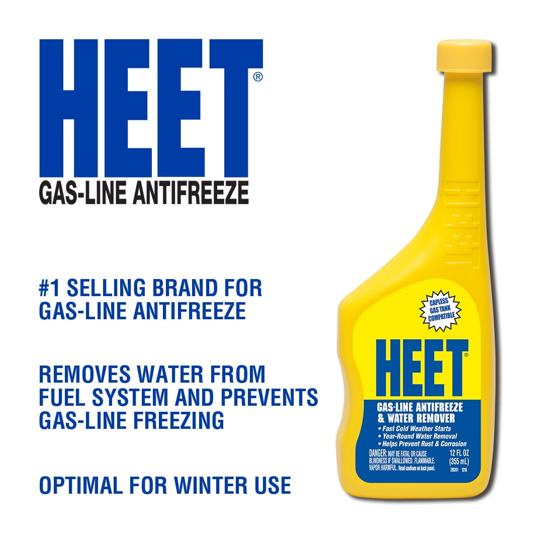 HEET Gas-Line Antifreeze and Water Remover, 12 fl. oz. (28201)