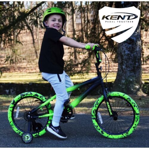Kent Bicycles 18" Madd Gear MG18 BMX Boy's Bike, Black and Green