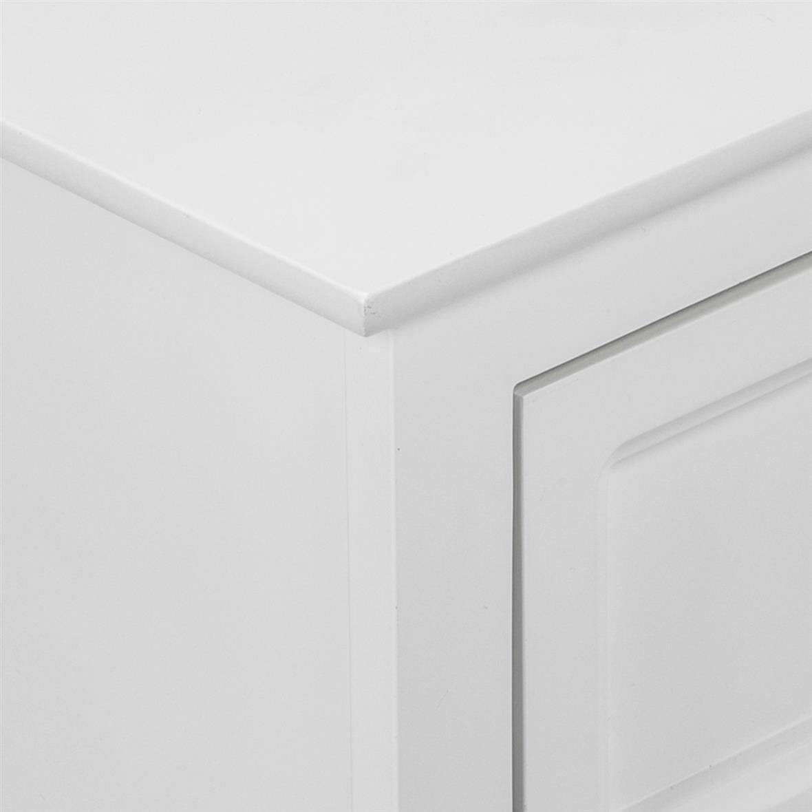 UBesGoo Nightstand End Table with 2 Drawer,White Finish