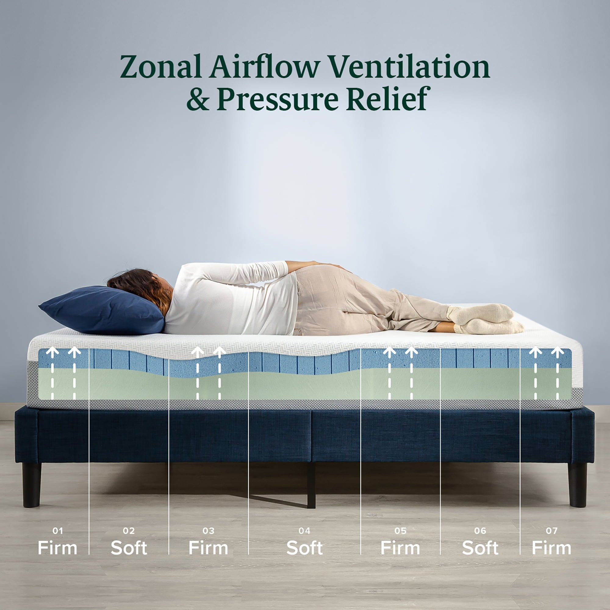 Zinus 8 Ultra Cooling Gel Memory Foam Mattress, Made in the USA of US Foam and Global Materials, Queen