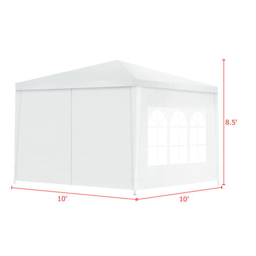 Canopy Party Wedding Event Tent 10'x10' Heavy Duty Outdoor Gazebo Side Walls