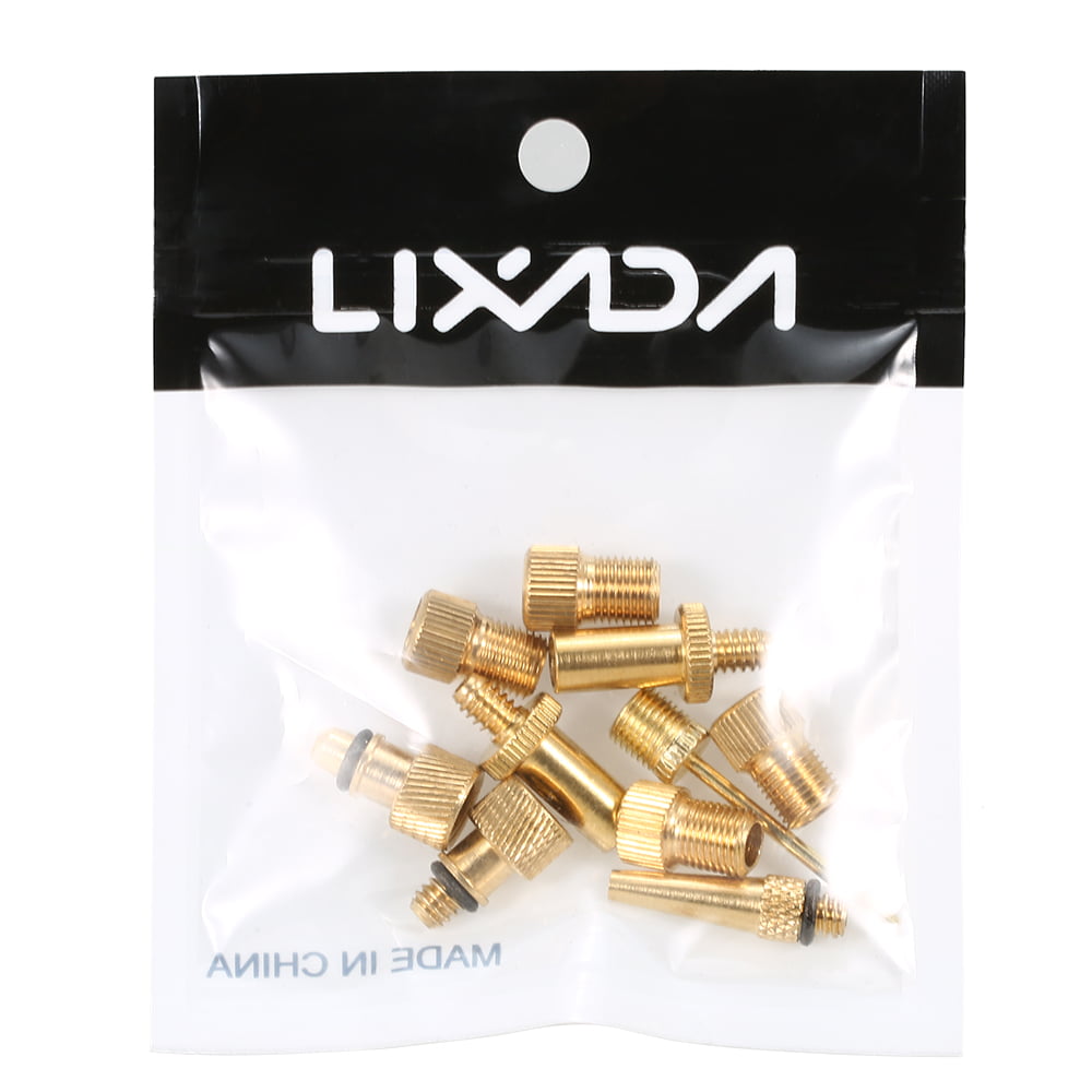 Lixada Bike Valve Adapter Set Bike Tire Valve Converter Kit Presta to Schrader to Presta Valve Adapter Nozzle Kit