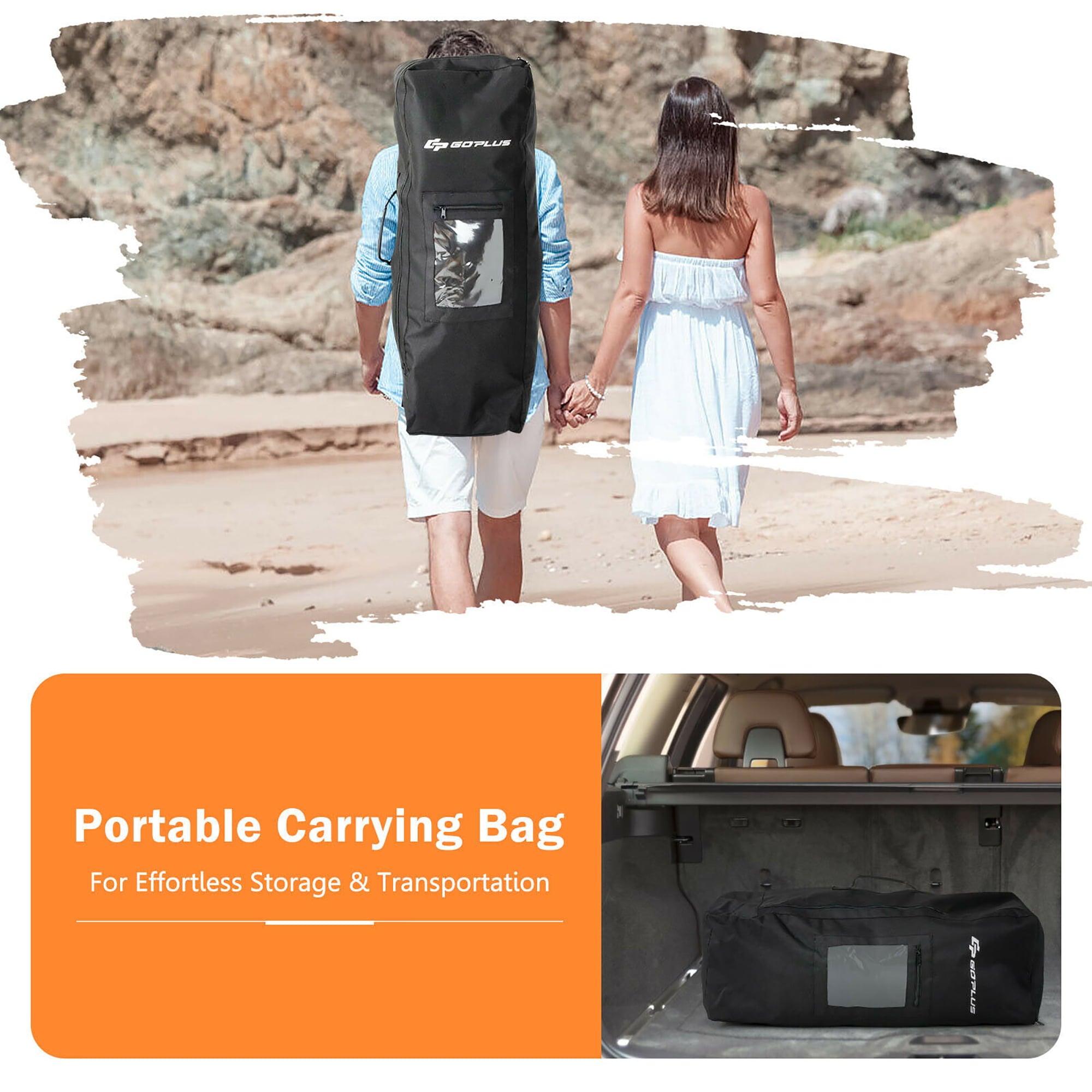 Goplus 10.5ft Inflatable Stand Up Paddle Board Surfboard with Bag Aluminum Paddle Pump