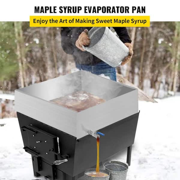 24 in. x 24 in. x 7 in. Maple Syrup Evaporator Pan 304-Stainless Steel Maple Syrup Cooker for Boiling Maple Syrup